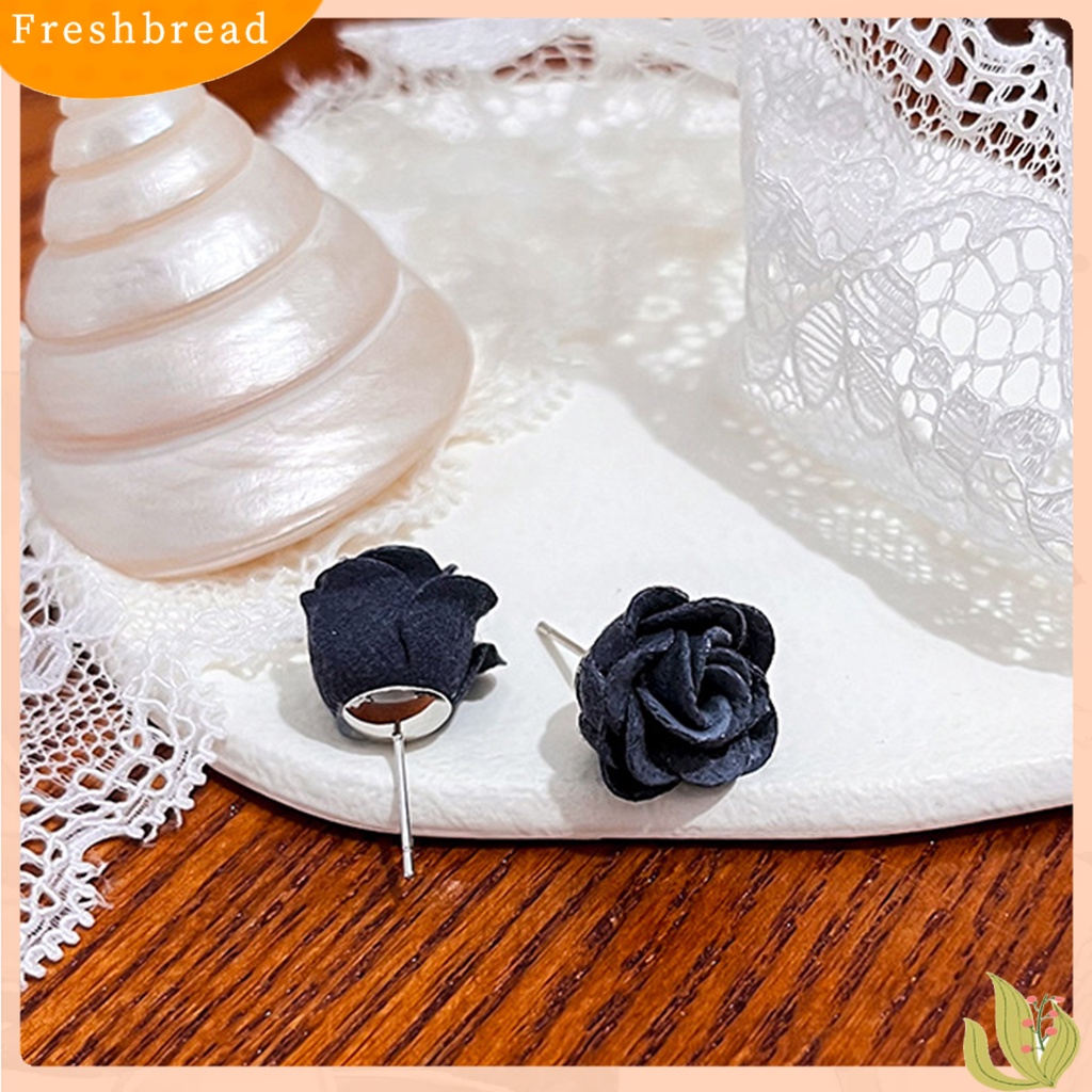 &lt; Freshbread &gt; 1pasang Anting Wanita Gaya Gelap Indah Telinga Dekorasi Kepribadian Biru Enchantress Rose Retro Ear Studs Untuk Pacaran