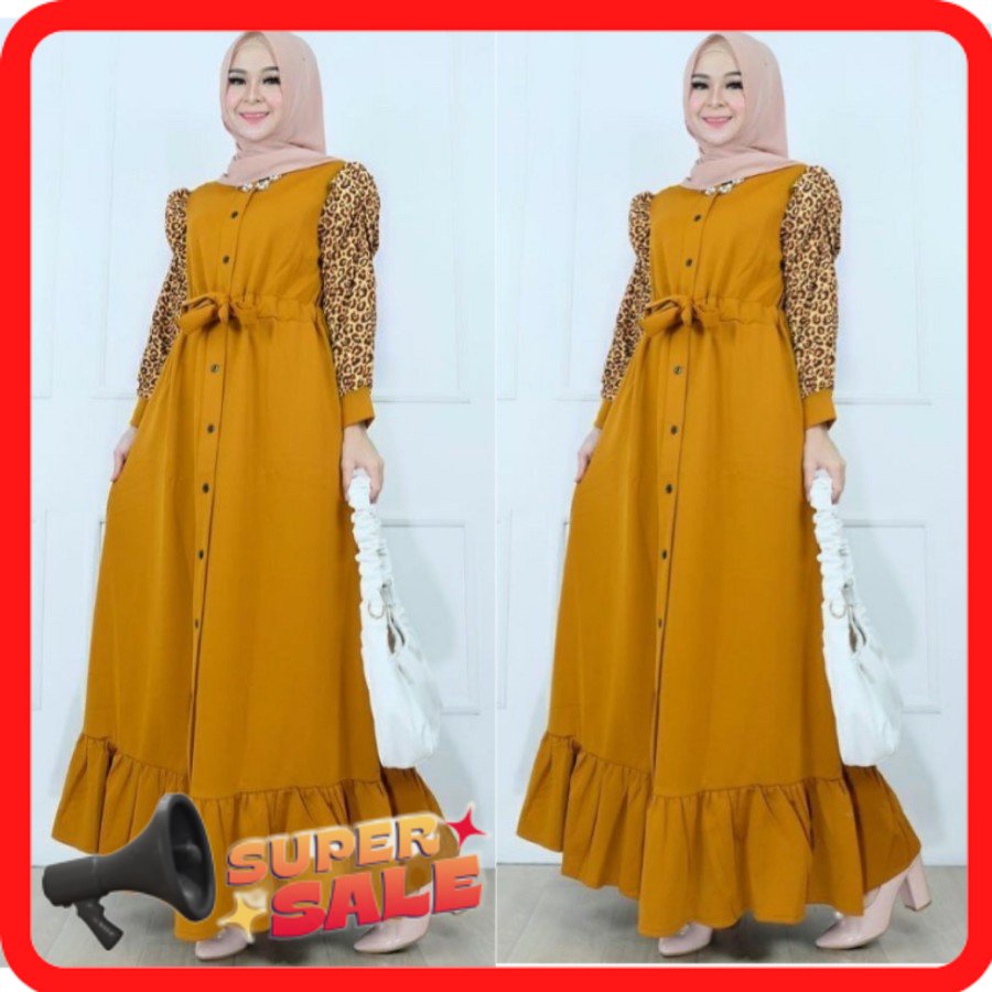 gamis dress import 9625 cantik keren premium butik pesta mewah original branded realpict gamis pesta