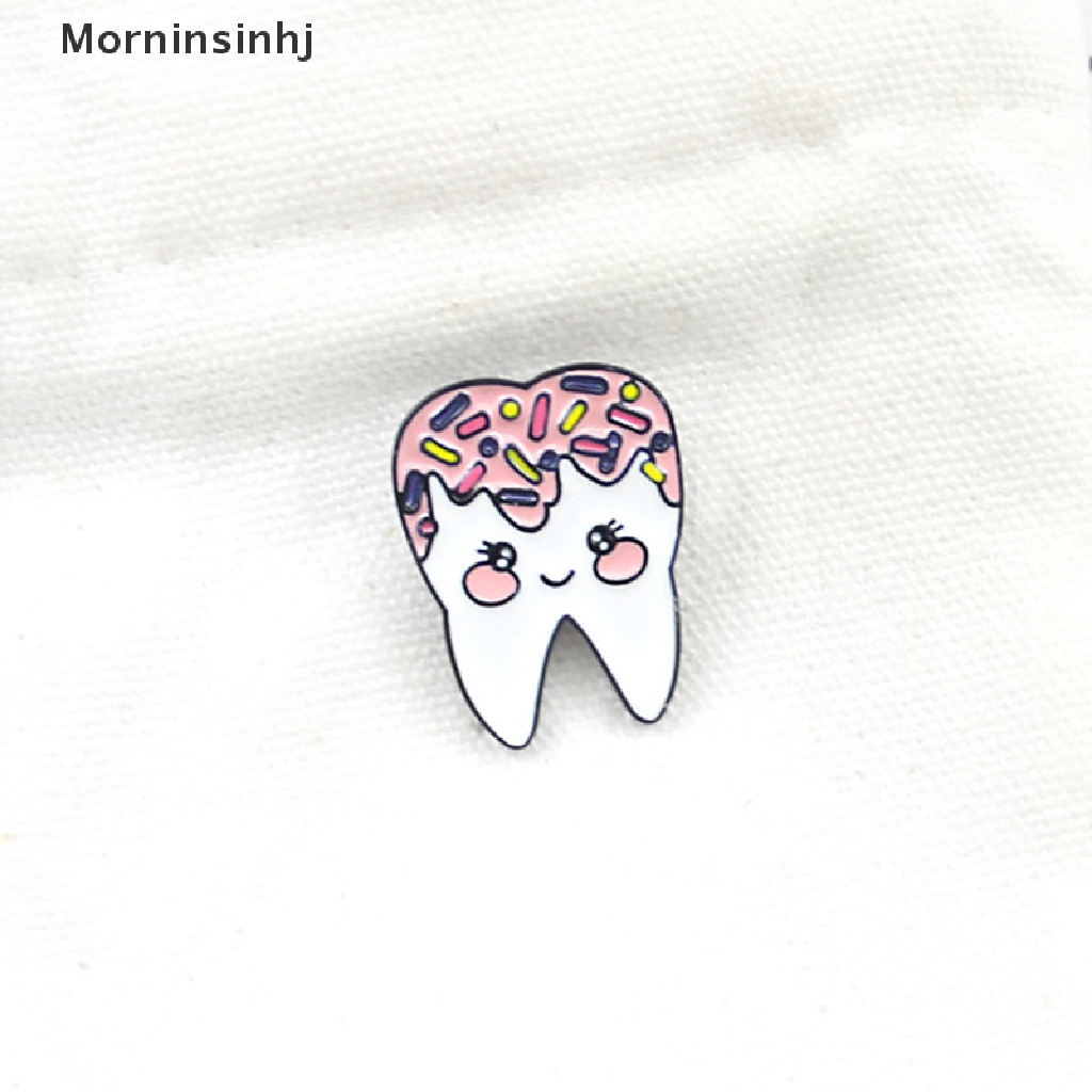 Mornin Lucu Kartun Gigi Malu Enamel Bros Pin Manis Indah Tetesan Minyak Bros Kerah Lencana Menyusui Perhiasan Hadiah Aksesoris id