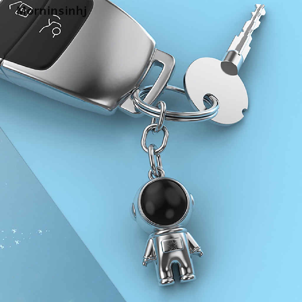 Mornin Cute Alloy Astronot Spaceman Keychain Lucu Semesta Planet Gantungan Kunci Liontin Perhiasan Key Ring Hadiah id