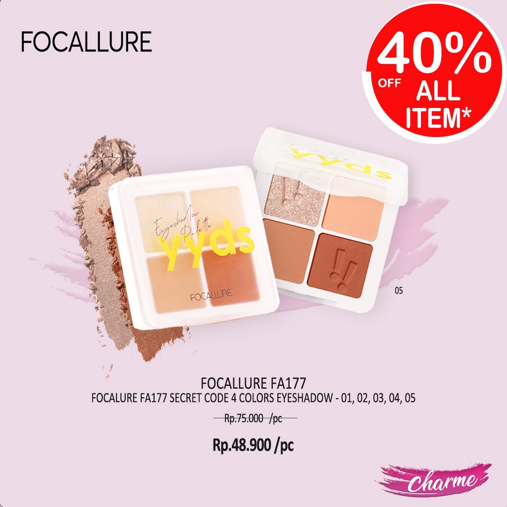 (READY &amp; ORI) Focallure Secret Code Four Colors Eyeshadow FA 177