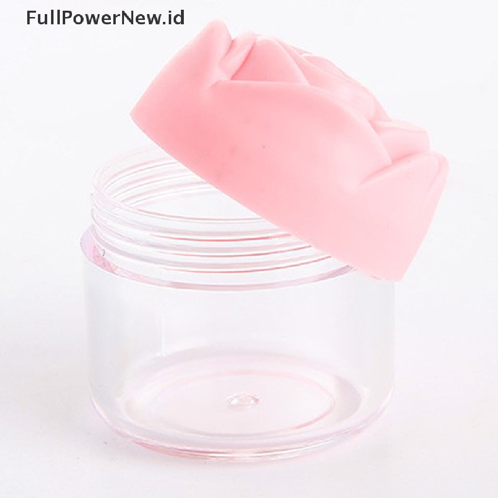 Power 12pics Wadah Cream Kosmetik Plastik Dengan Tutup Ulir Bentuk Mawar ID