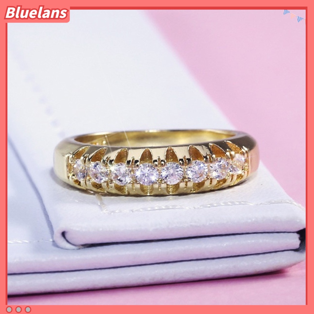 {In Stock} Perhiasan Fashion Wanita Kreatif Jari Dekorasi Alloy Baris Tunggal Geometri Cincin Untuk Pernikahan