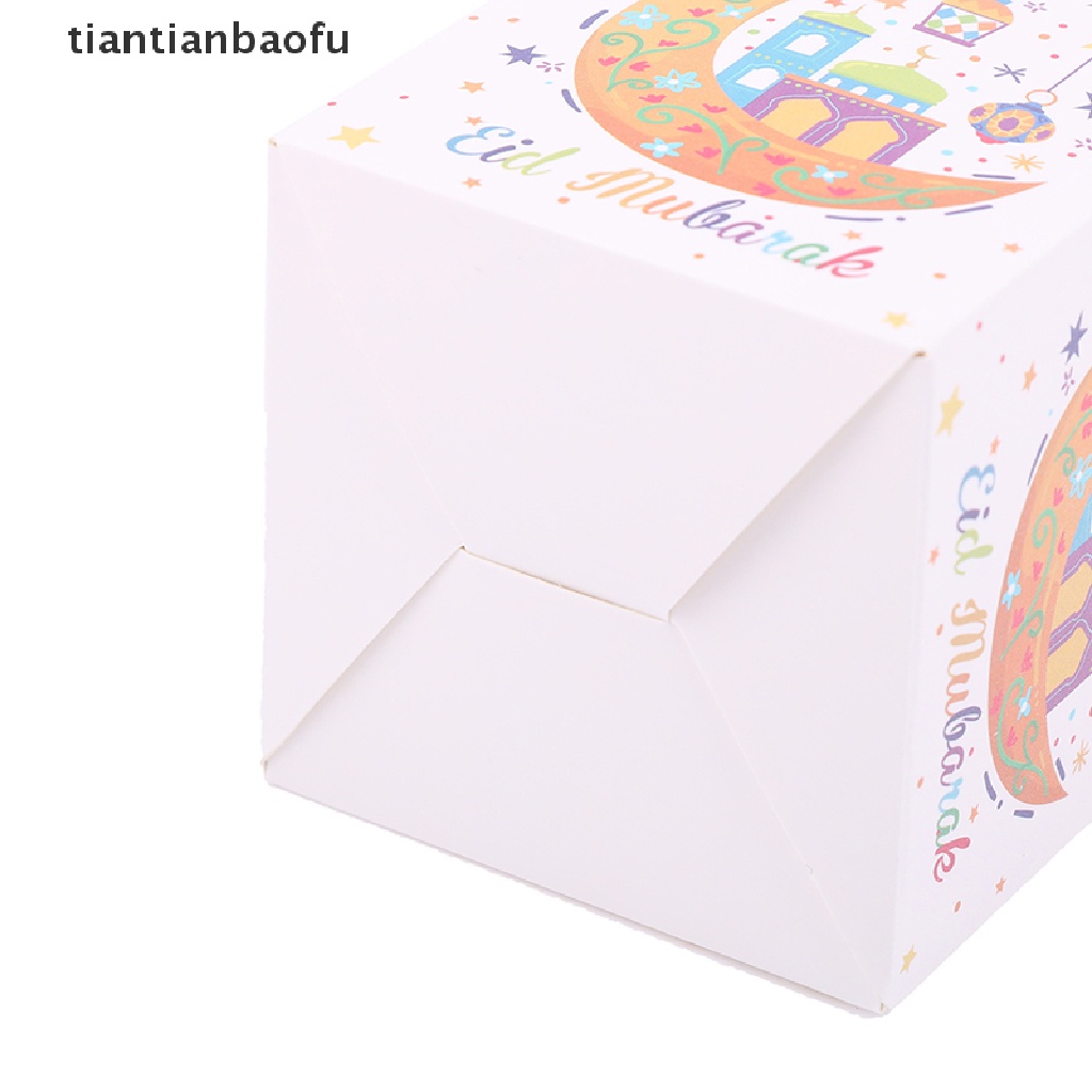 [tiantianbaofu] 5pcs Eid Mubarak DIY Paper Gift Box Candy Box Selamat Idul Fitri Perlengkapan Ramadhan Butik