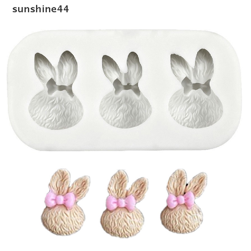 Sunshine Cetakan Silikon Coklat Desain Easter Bunny Mini Fondant Cake Decorag Tools ID