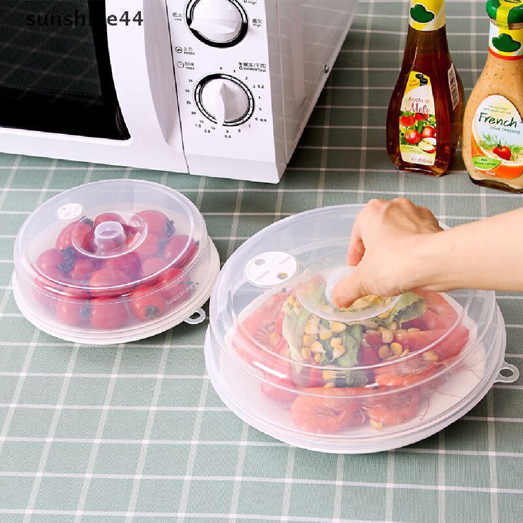 Sunshine Tutup l Plastik Bulat Transparan lid microwave oil lid heag sealing lid preservation lid Alat Dapur ID