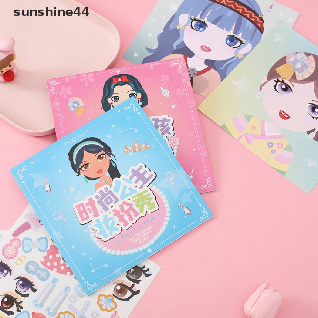 Sunshine Anak Princess Fashion Change Show Sticker Set Gadis Decal Serbaguna Diy Makeup Show ID