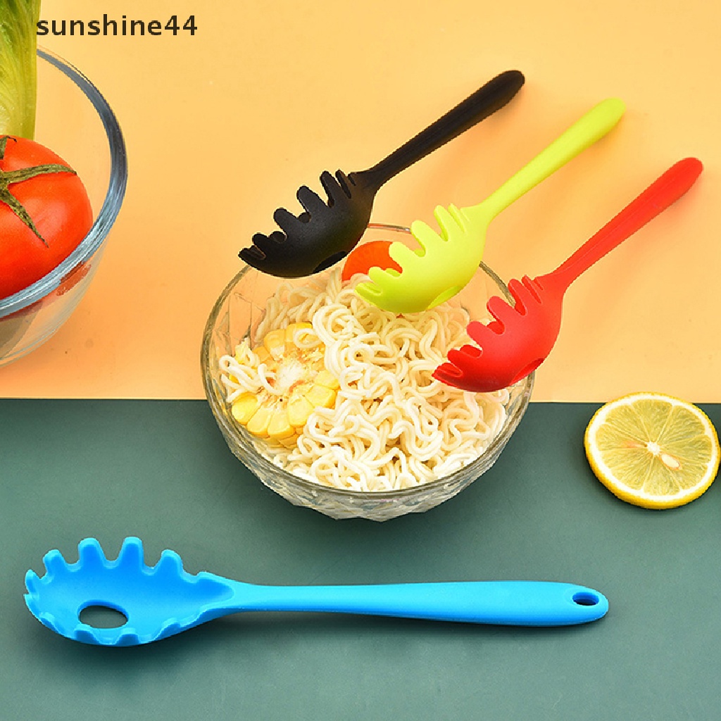 Sunshine 1Pc Sendok Mie Pasta Silikon Sendok Pasta Colander Noodle Paychecks Ladle ID