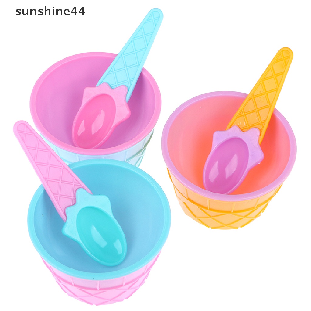 Sunshine Ice Cream Bowls Cup Kids Bowl Tempat Wadah Dessert Cetakan Pembuat Es Krim ID