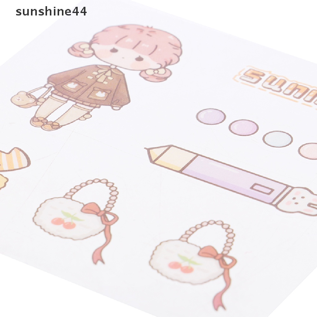 Sunshine 20lembar Stiker Motif Kartun Hewan Dekorasi Alat Tulis Hadiah Anak ID
