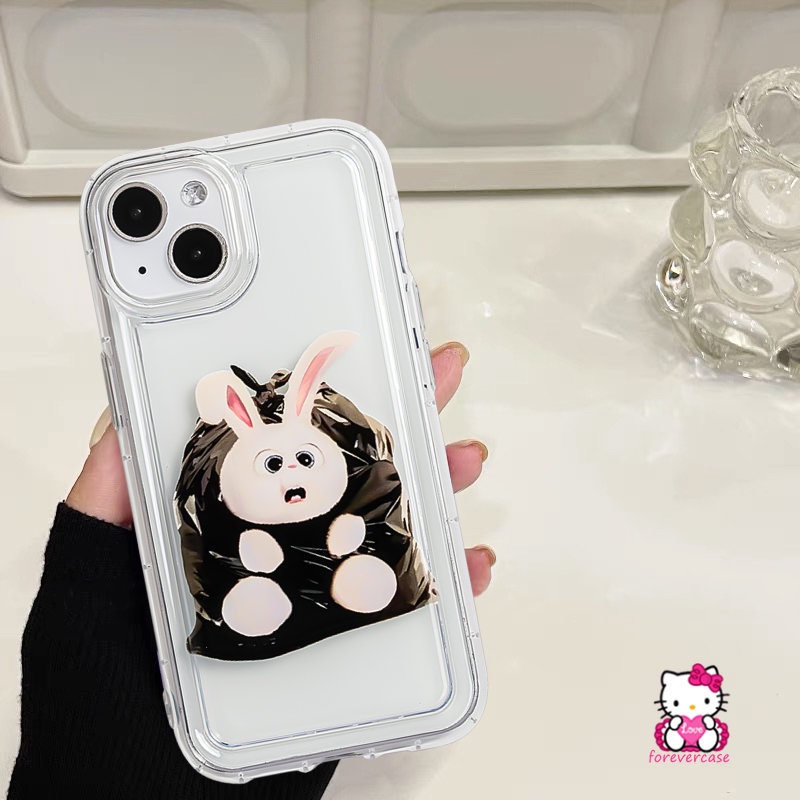 Kantong Plastik Awan Berbintang Rabbit Case Oppo A17K A16K A77s A17 A3s A57 A95 A15 A16 A5s A54 A55 A12 A92 A16s A12E A1K A53 A9 A74 A31 A7 A5 A77 A52 A16E Airbag Tahan Guncangan Soft Cover