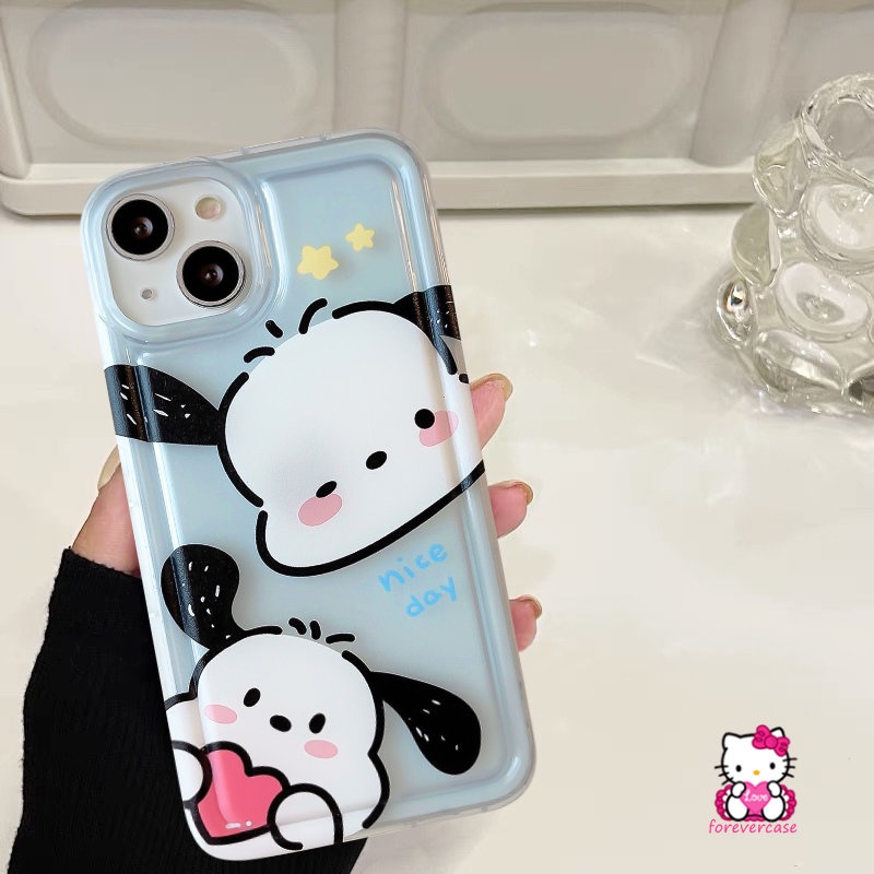Lucu Merlot Tipacha Anjing Kartun Lembut Tpu Bening Case Kompatibel Untuk IPhone XR X XS Max 7Plus 11 13 12 14 Pro Max 7 6 8 6s Plus SE 2020 Airbag Shockproof Cover