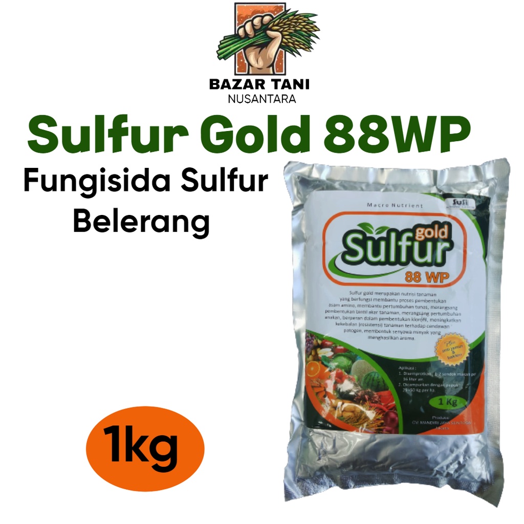 Sulfur Gold 1 Kg Fungisida Sulfur Belerang
