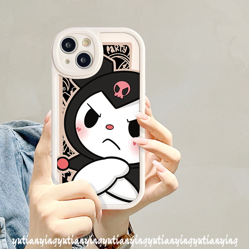 Soft Tpu Back Case Kompatibel Untuk IPhone 7Plus 11 13 12 14 Pro Max 6 7 8 6s Plus XS X XR Max SE 2020 Couple Kartun Lucu Kuromi Baku Cover