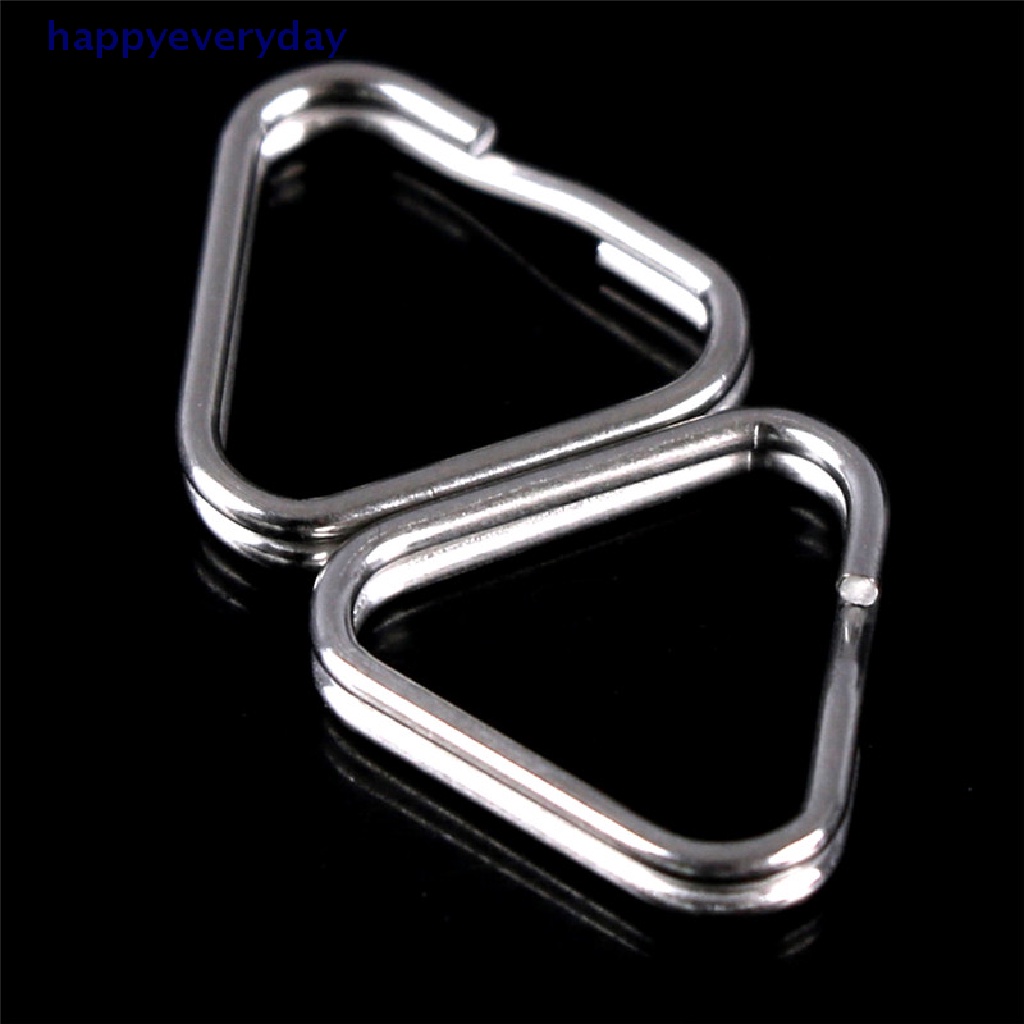 [happy] 4pcs Pengganti Chrome Finish Split Ring Tali Kamera Segitiga Rings Hook [ID]