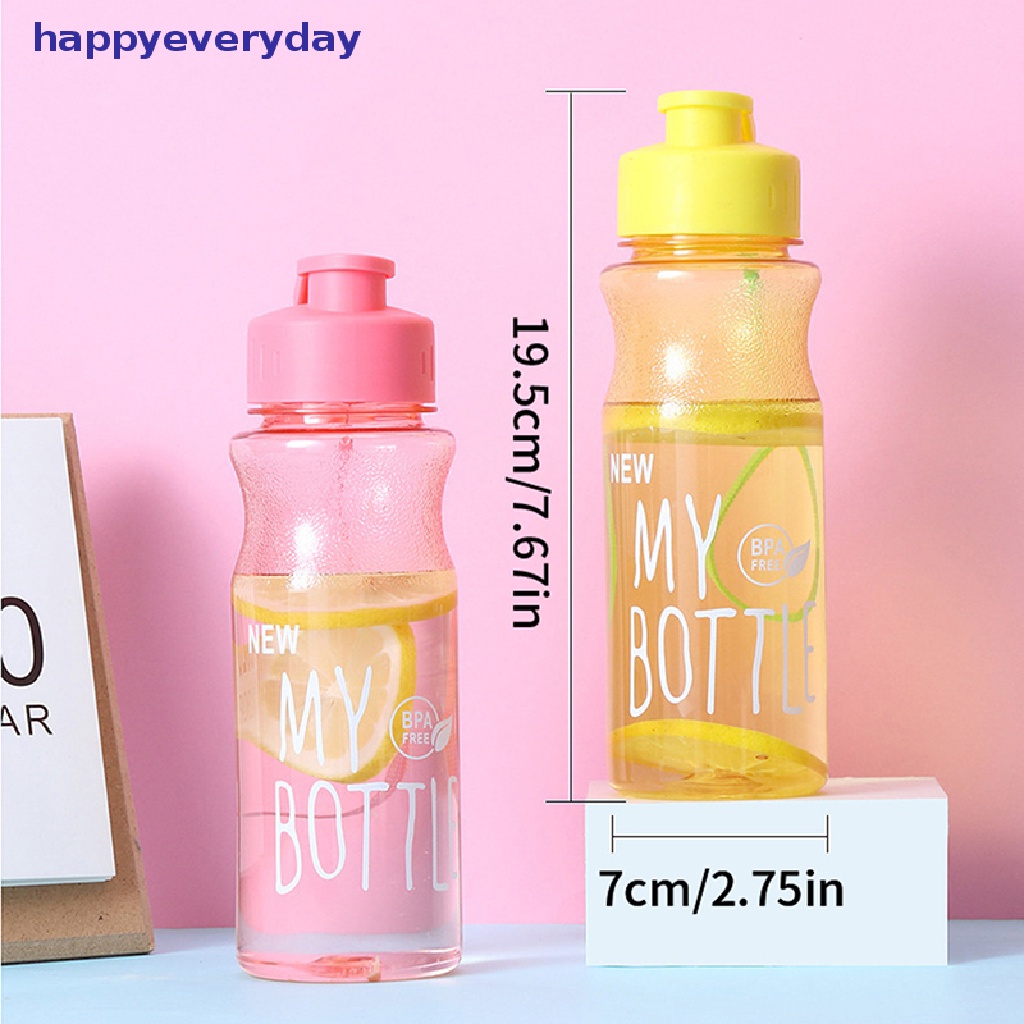 [happy] Cangkir Air Sport Botol Air Couple Water Cup Plastik Portable Hadiah Mug [ID]