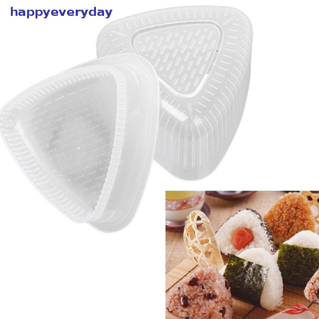 [happy] 2pcs DIY Cetakan Sushi Onigiri Rice Ball Food Press Form Sushi Mold Cetakan Alat DIY [ID]