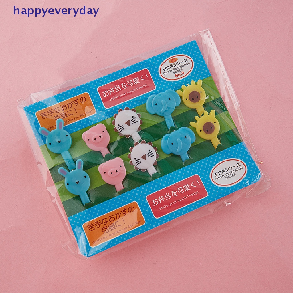 [happy] Garpu Buah Mini Kartun Anak Snack Kue Dessert Fruit Pick Tusuk Gigi Decor [ID]