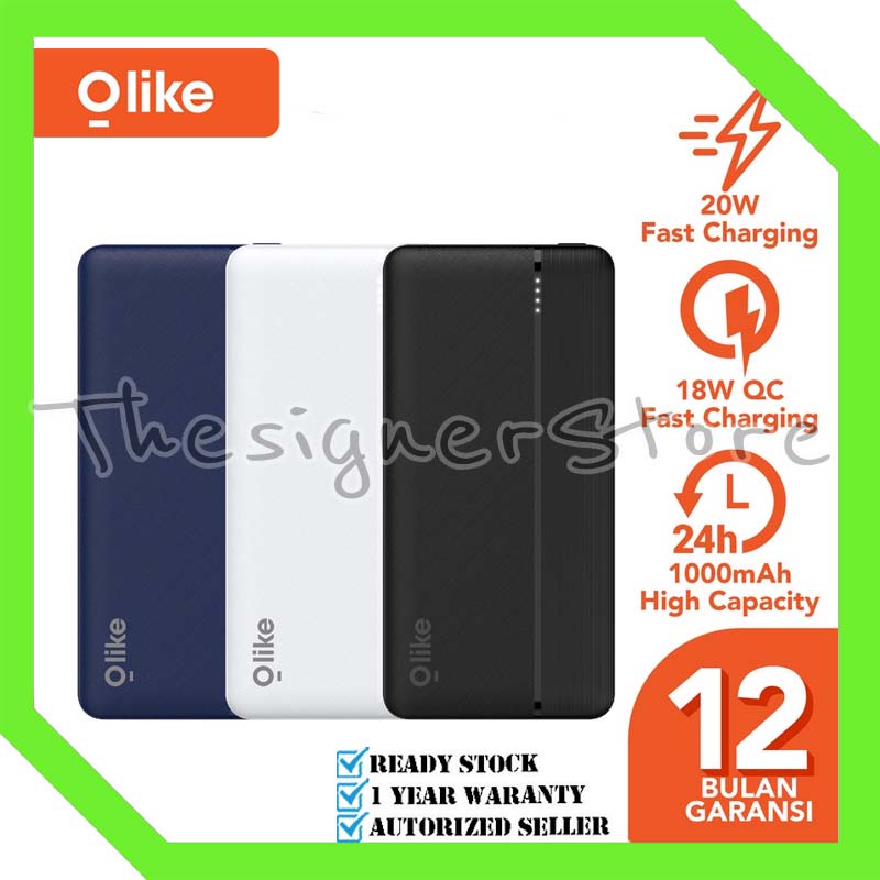 Olike P1S Powerbank 10000 mAh Fast Charging 18W + Power Delivery PD 20W Real Capacity Original