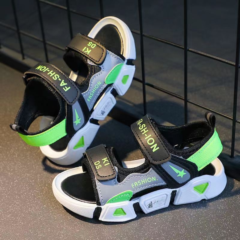 Sandal Anak Laki Laki Sepatu Sandal Anak Sepatu Kain Bernapas Warna Solid Kain Jala Lembut Tidak