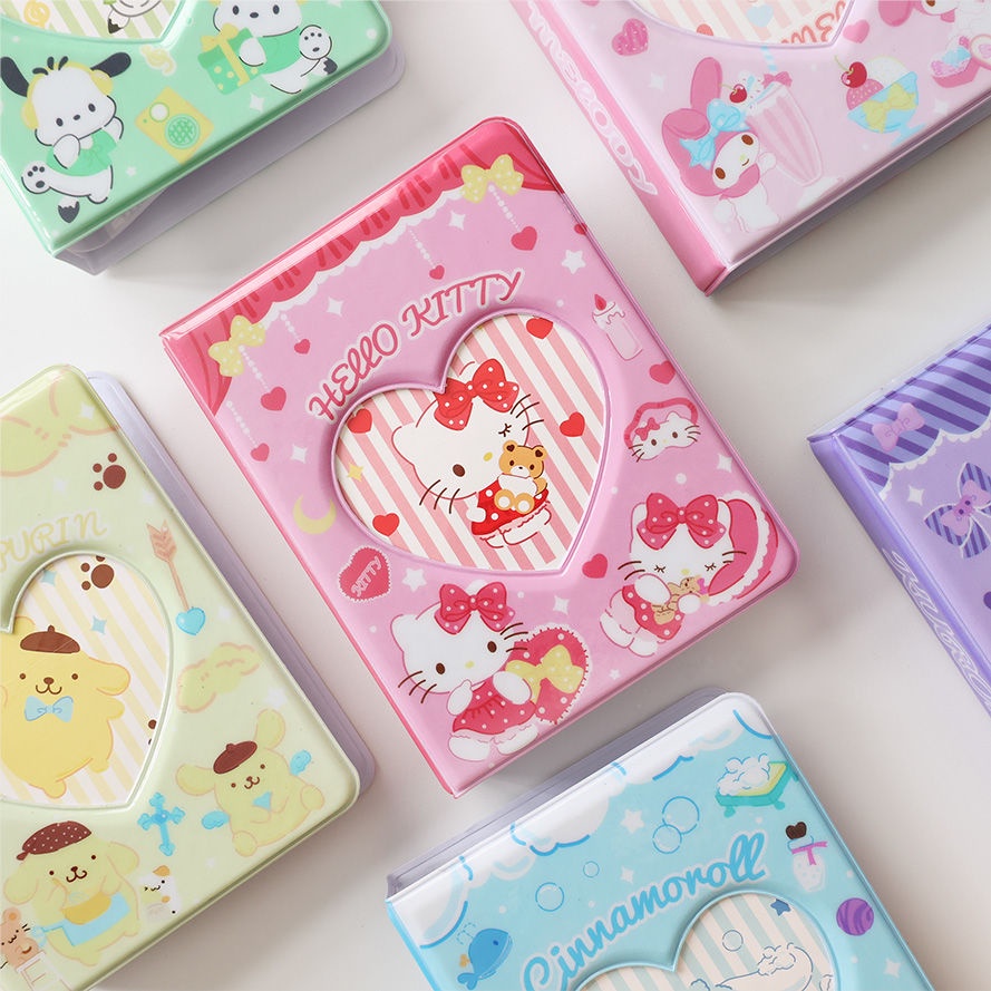 Galicici Sanrio Two Palace Grid Photo Album/Album Penyimpanan Foto Tiga Inch/Album Kartu Chasing Bintang Anjing Kulomipacha Lucu