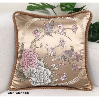 PROMO!!! sarung bantal sofa premium/ sarung cushion sofa eropa mewah sulam bludru/ bantal kursi ruang tamu/ european cushion cover/ sarung bantal eropa / sarban elegan / sarban motif bunga bordir/ royal floral cushion