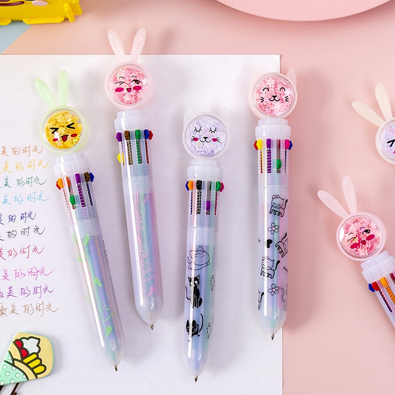 RRNS 200 Pulpen 10 Warna Bermotif Lucu Bulpen Anak-Anak