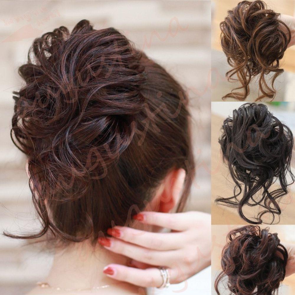 Agustinina Wig Hair Clip Elastis Gadis Punggung Kepala Hitam Coklat Penebalan Rambut Meningkatkan Volume Rambut Styling Rambut