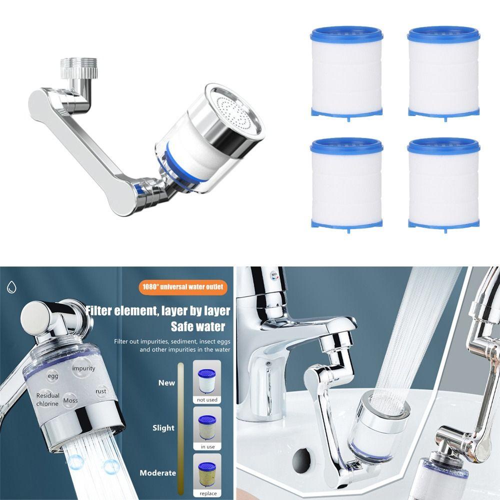 Kran Dapur Nanas Rotatable1080° Faucet Extender Faucet Nozzle Adapter Pemurni Air
