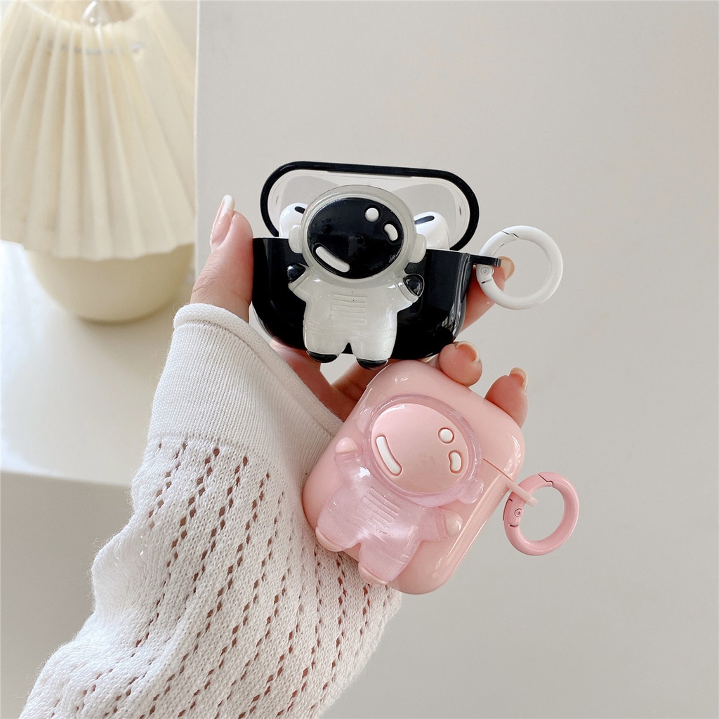 Cocok Untuk Apple Airpods1/2Pro Ring Gesper Ins Angin Kartun Astro Lucu Bluetooth Earphone Case