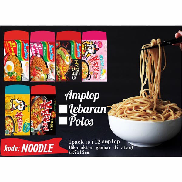 

amplop lebaran unik idul fitri - Noodles, AMPLOP LEBARAN