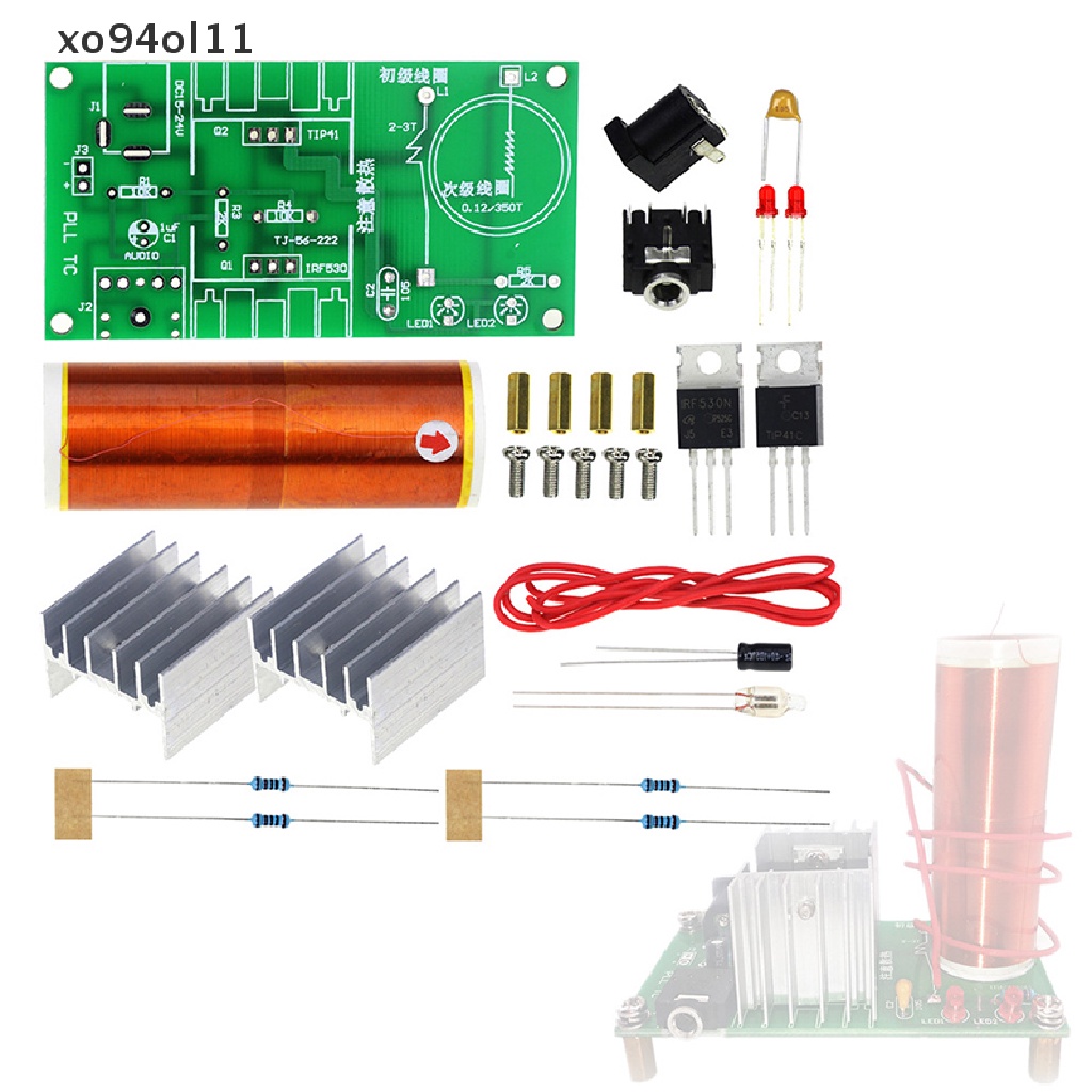 Xo DIY Kit Mini Tesla Coil Plasma Speaker Set Proyek Musik Lapangan Elektronik Part OL