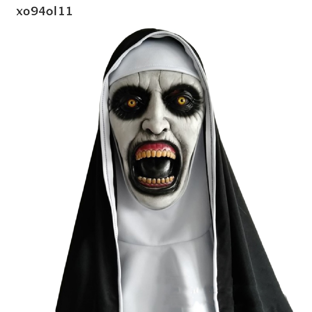 Xo Topeng Lateks The Horror Mengerikan Nun Dg Kerudung Valak Cosplay Untuk Kostum Halloween OL