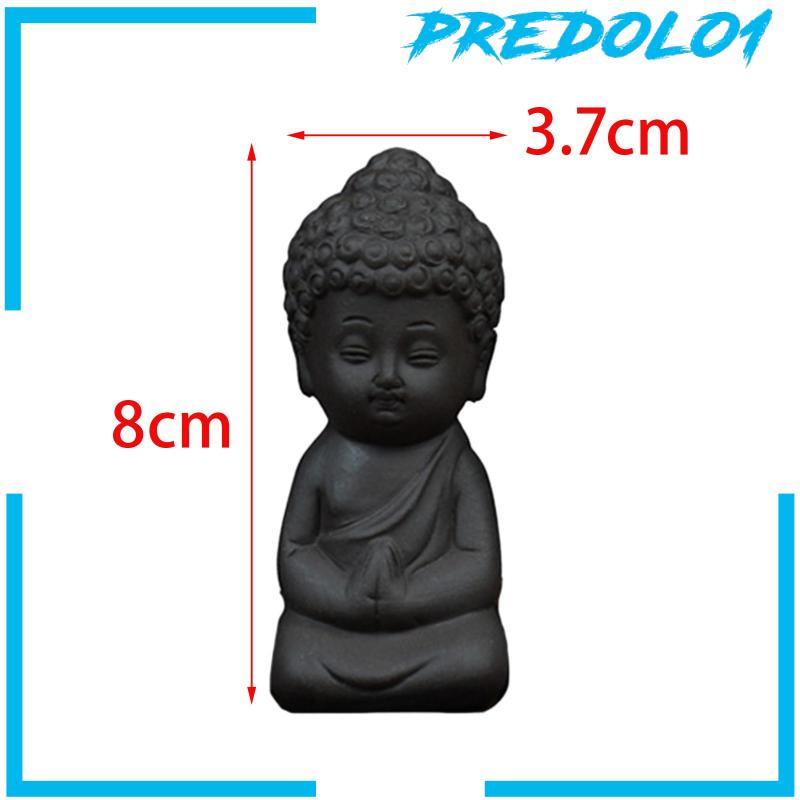 [Predolo1] Aksesori Pet Teh Tembikar Hitam Buddha Kecil Untuk Kamar Tidurkantor