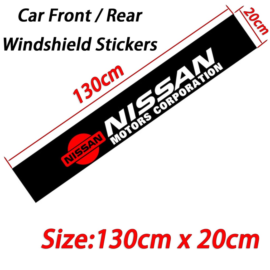 Sticker Kaca Depan Mobil Sticker Hitam Stiker Hias Untuk Nissan March Almera Note Livina Juke X-trail Sentra Navara Kicks Tida Teana Aksesoris