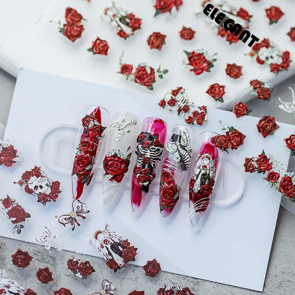 [Elegan] Kartun Stiker Kuku Fashion Es Krim Perekat Diri Buah Buahan Nail Art Dekorasi