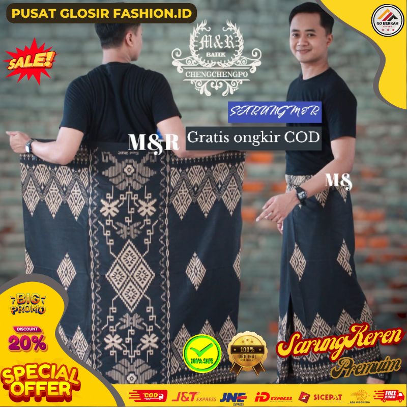 Promo COD  Sarung batik MR /sarung batik santri / Sarung batik terviral Best Produk