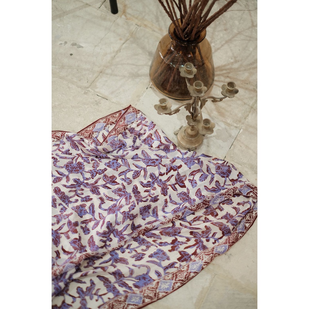 RATU - Syal Batik Sutra Purple 03