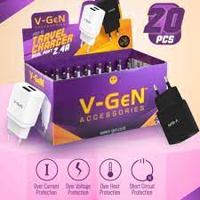 BOP BATOK ADAPTOR ADAPTER CHARGER V-GeN VTC2-15 VTC215 2.4A 2 PORT TRAVEL CHARGER ORIGINAL VGEN
