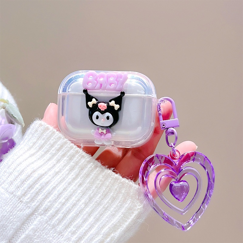 Casing Headphone Bayi Lucu Untuk Apple Airpods1 2 3 3rd Case for AirPods Pro2 Case Cover Headphone Dengan Gantungan Kunci Love