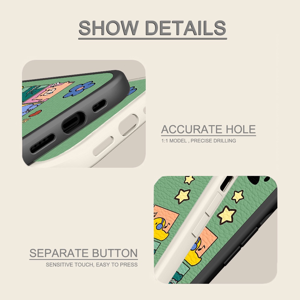 Case iPhone Untuk14 /13 /12 /11 Promax Kartun Casing Soft Untuk Iphone6 /7 /8 Plus/X/XR/Xs Max Cover
