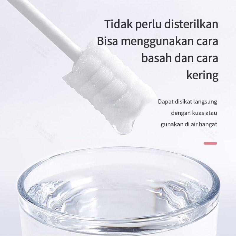 Pembersih Lidah Bayi Kassa Pembersih Mulut Bayi Sikat lidah Bayi Baby Mouth Cleaner Baby Oral Cleaner Kapas Batang Untuk Bayi 0-3 Tahun