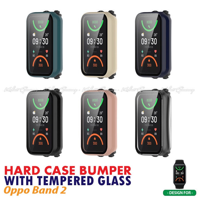 PC Bumper Hard Case For OPPO Band 2 Case Cover With Tempered Glass