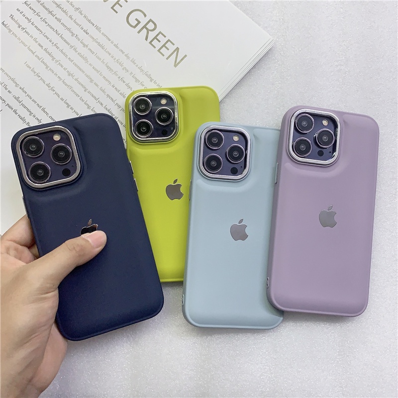 IPHONE Lensa Electroplated Cream Roti Gaya Silikon Lembut Untuk Casing Iphone11 Pro Max Xr Merasa Nyaman