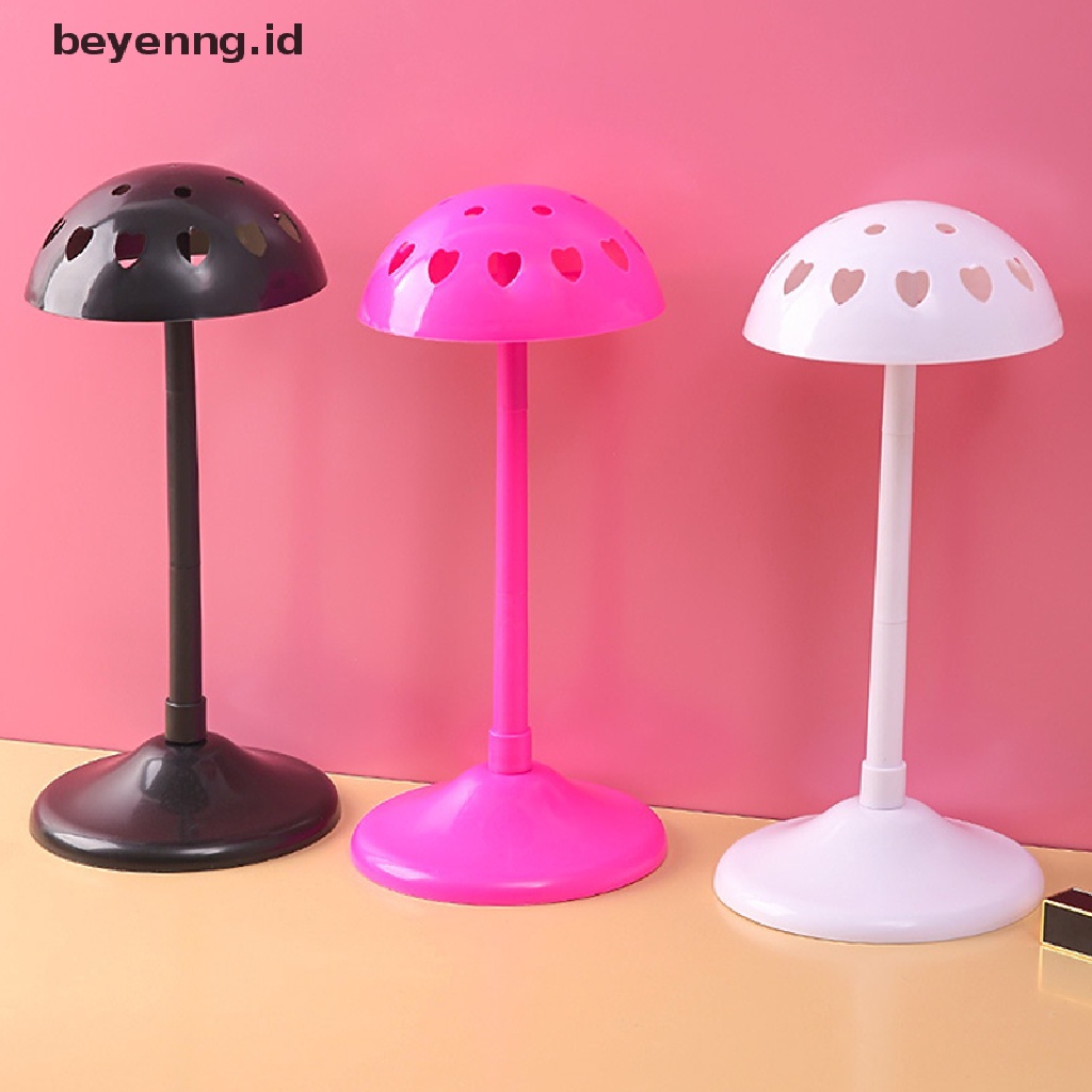 Beyen Topi Portable Manekin Kepala Wig Stand Stabil Dummy Penyimpanan Praktis Hair Holder ID