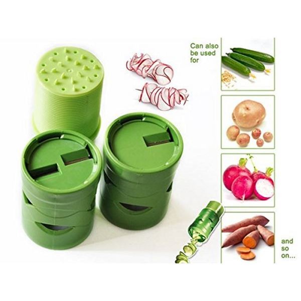 Alat Pembuat Garnish Maker Pemotong Serut Sayur Spiral Veggie Twister