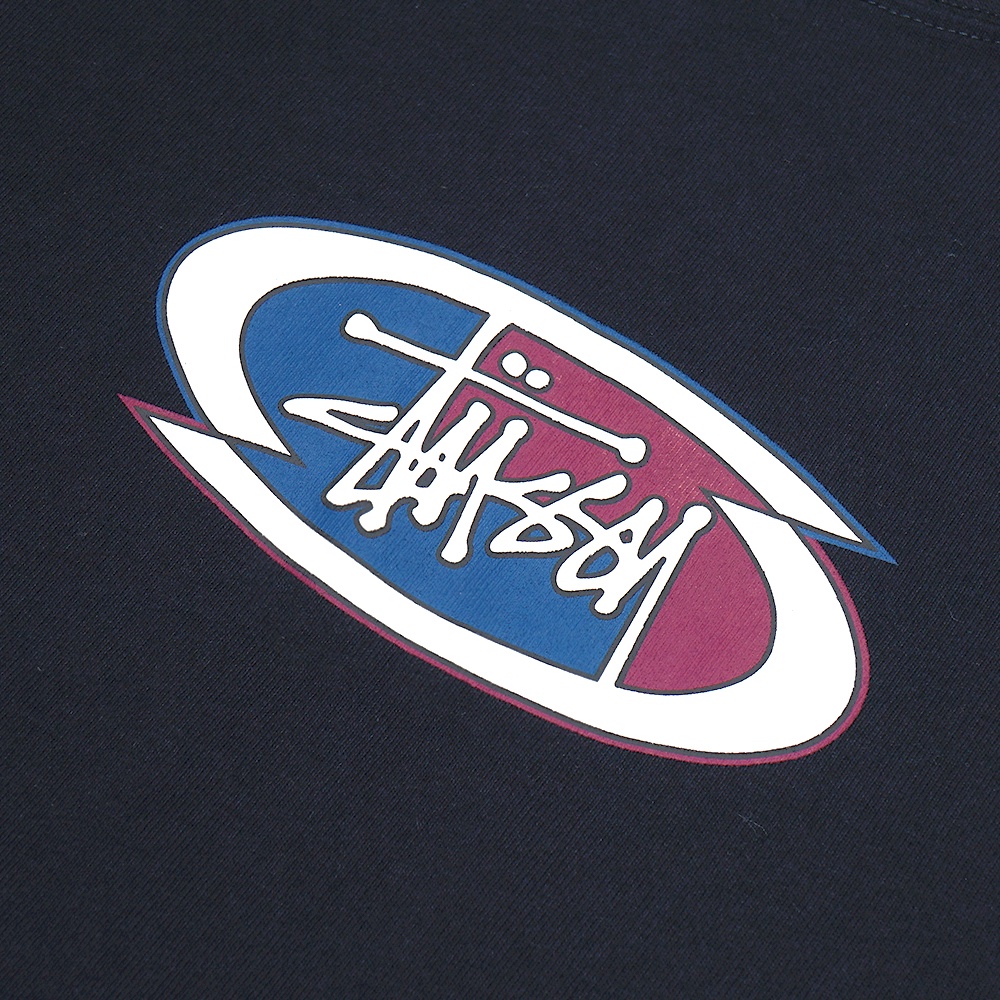 Stussy Split Oval Tee T-Shirt Navy