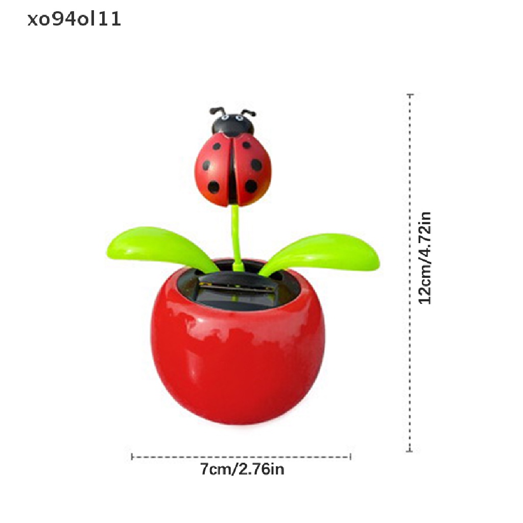 Xo Solar Flower Swingable Flower Pot Mobil Pusat Konsol Dekorasi Interior Kepala Goyang Otomatis Apple Flower OL