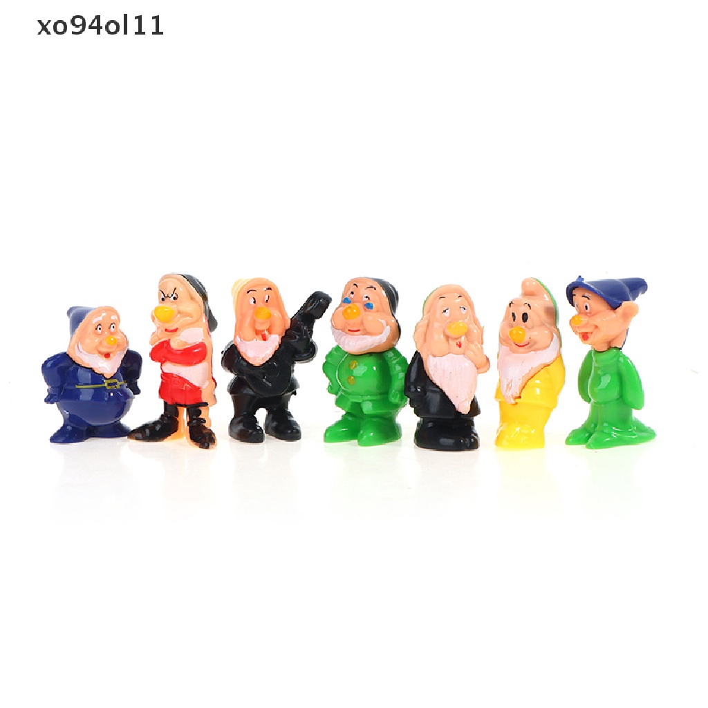 Xo 8pcs/set Mainan Action Figure Snow White and the Seven Dwarfs 6-10cm Princess PVC OL