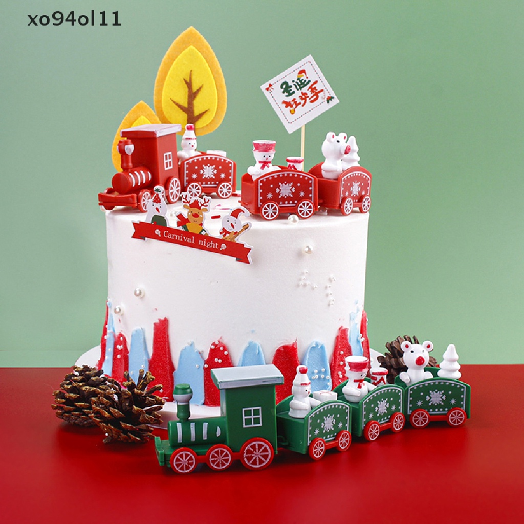 Xo 1Pc Hiasan Kue Kereta Natal Plastik2023Hiasan Natal Xmas Gift OL